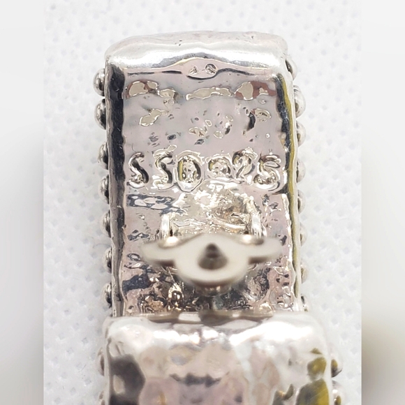 NWOT Sterline Silver SS 925 large Clip-on Hoops/earrings - Picture 5 of 6